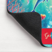 Aangepaste naam Whimsical Floral Coral Reef Poinse Muismat (Hoek)