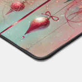 Aangepaste naam Whimsical Poinsettia Christmas Bau Bureaumat (Hoek)