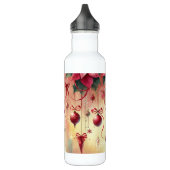 Aangepaste naam Whimsical Poinsettia Christmas Bau Waterfles (Links)