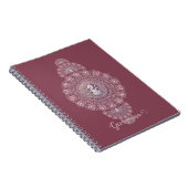 Aangepaste Naam Whimsical Snowman Ornamental Manda Notitieboek (Rechterzijde)