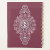 Aangepaste Naam Whimsical Snowman Ornamental Manda Planner (Achterkant)