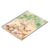 Aangepaste naam Whimsical Woodland Forest Dieren Notitieboek (Linkerzijde)