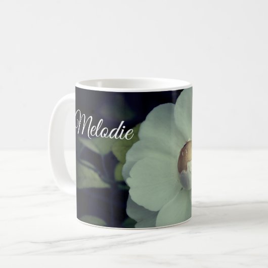 Aangepaste naam White Blossom Photography Mok (Voorkant links)