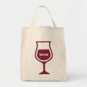 Aangepaste naam Wijnglas Tote Bag (Voorkant)
