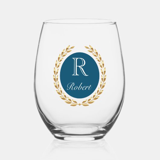 Aangepaste naam wijnglas zonder voet (Voorkant)