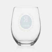 Aangepaste naam wijnglas zonder voet (Achterkant)