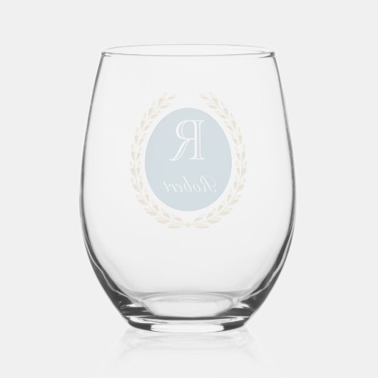Aangepaste naam wijnglas zonder voet (Achterkant)