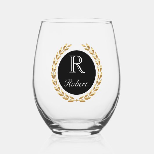 Aangepaste naam wijnglas zonder voet (Voorkant)