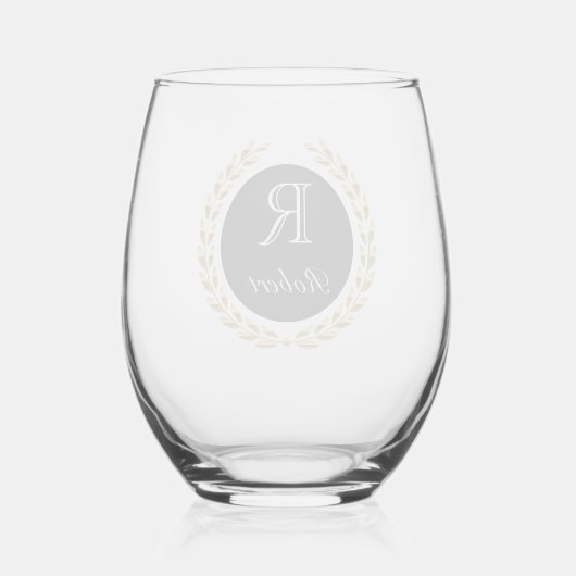 Aangepaste naam wijnglas zonder voet (Achterkant)