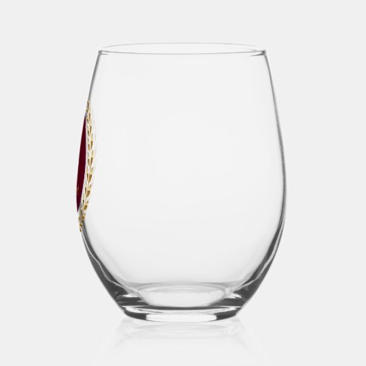 Aangepaste naam wijnglas zonder voet (Links)