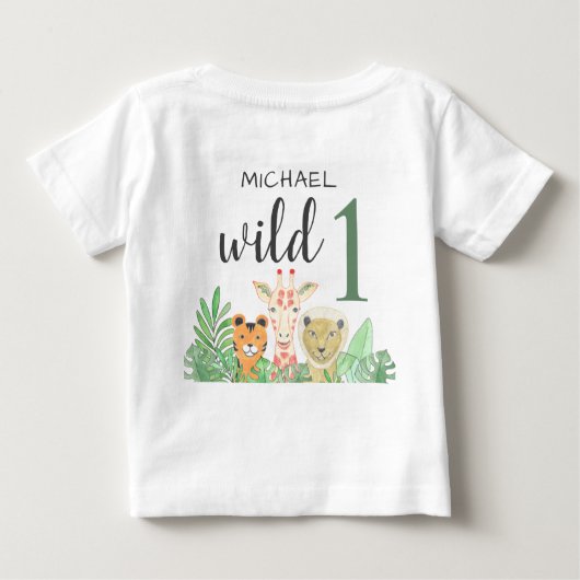 Aangepaste naam Wilde Eén Oerwoud Dieren Greenery (Achterkant)