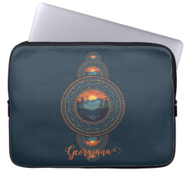 Aangepaste Naam  Wildernis Siermandala Laptop Sleeve