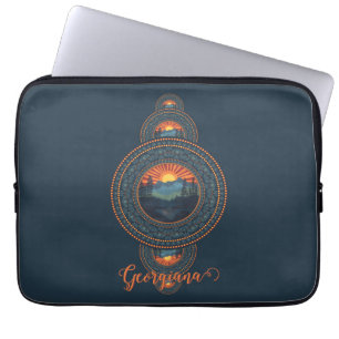 Aangepaste Naam  Wildernis Siermandala Laptop Sleeve
