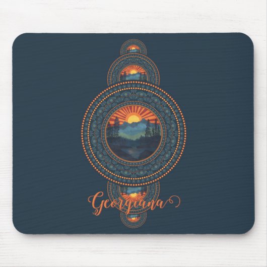 Aangepaste Naam Wildernis Siermandala Muismat (Voorkant)