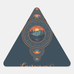 Aangepaste Naam  Wildernis Siermandala Sticker