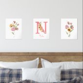 Aangepaste naam Wildflower Afdrukken Muurkunst Sets (Slaapkamer)