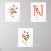 Aangepaste naam Wildflower Afdrukken Muurkunst Sets (Voorkant)
