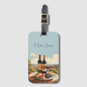 Aangepaste naam Wine Lover's Bagagelabel (Voorkant (verticaal))