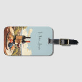 Aangepaste naam Wine Lover's Bagagelabel (Voorkant (horizontaal))