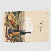 Aangepaste naam Wine Lover's Golfhanddoek (Horizontaal)