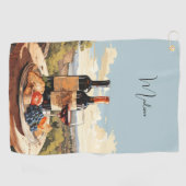 Aangepaste naam Wine Lover's Golfhanddoek (Horizontaal)