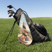Aangepaste naam Wine Lover's Golfhanddoek (Groen)