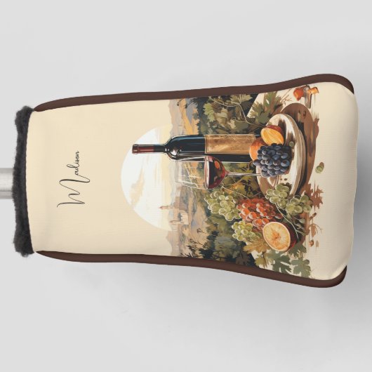 Aangepaste naam Wine Lover's Golfheadcover (Voorkant)