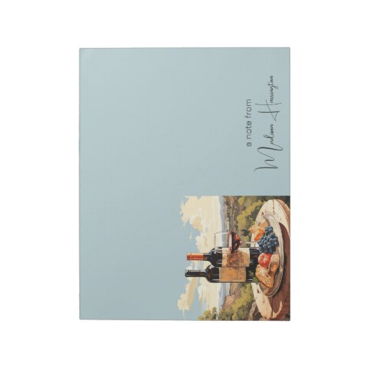 Aangepaste naam Wine Lover's Notitieblok (Linkerzijde)