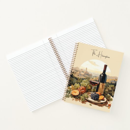 Aangepaste naam Wine Lover's Notitieboek (Binnen)
