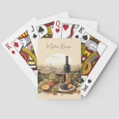 Aangepaste naam Wine Lover's Pokerkaarten (Achterkant)