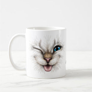 Aangepaste naam Winking Cat Koffiemok