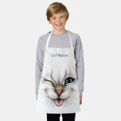 Aangepaste naam Winking Cat Schort (Gedragen)