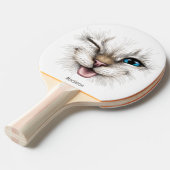 Aangepaste naam Winking Cat Tafeltennisbatje (Voorkant Gekanteld)