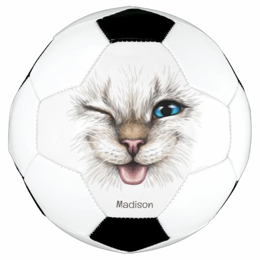 Aangepaste naam Winking Cat Voetbal (Voorkant)