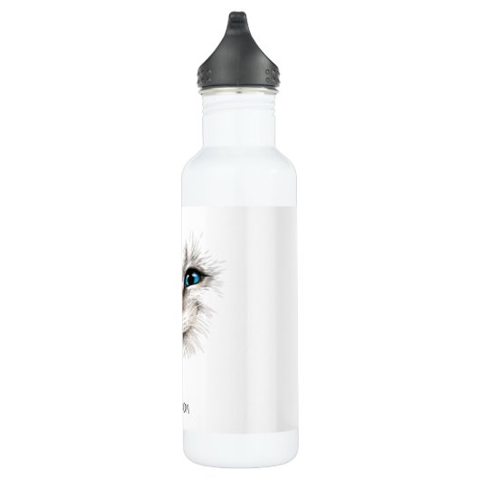 Aangepaste naam Winking Cat Waterfles (Rechts)