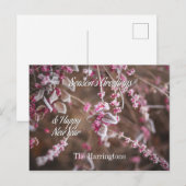 Aangepaste naam Winter Frost briefkaart (Voorkant / Achterkant)