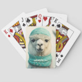 Aangepaste naam Winter Llama Pokerkaarten (Achterkant)