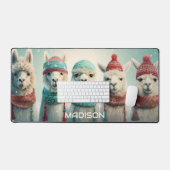 Aangepaste naam Winter Llama's Bureaumat (Keyboard & Muis)