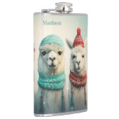 Aangepaste naam Winter Llama's Heupfles (Rechts)