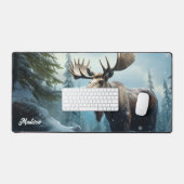 Aangepaste naam Winter Moose Bureaumat (Keyboard & Muis)