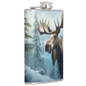 Aangepaste naam Winter Moose Heupfles (Rechts)