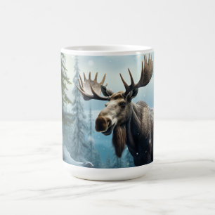 Aangepaste naam Winter Moose Koffiemok