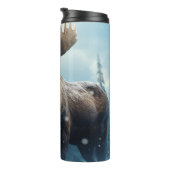 Aangepaste naam Winter Moose Thermosbeker (Geroteerd rechts)