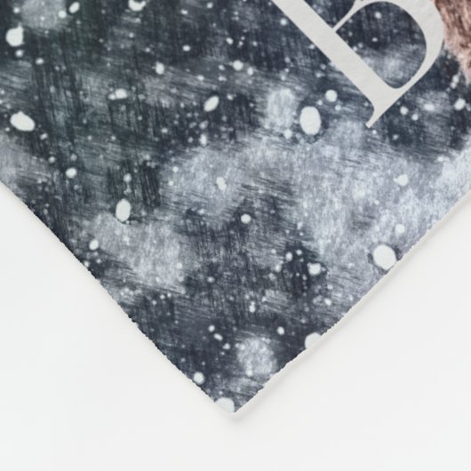 Aangepaste naam Winter Snow Deer Fleece Deken (Hoek)