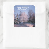 Aangepaste naam Winter Wonderland Gift Stickers (Tas)