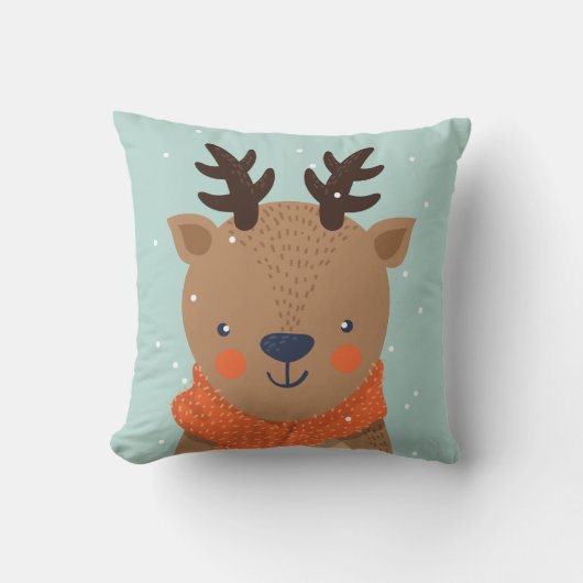 Aangepaste naam Winterdieren werpen kussens (Voorkant)