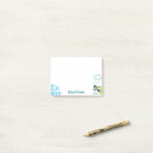 Aangepaste naam | Winterlovers Post-it® Notes (Op bureau)