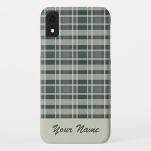 Aangepaste naam winterstof monochrome ruitpatroon Case-Mate iPhone case