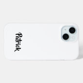 Aangepaste naam wit effen Case-Mate iPhone case (Achterkant (horizontaal))