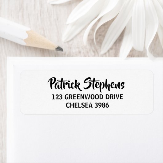 Aangepaste naam wit effen etiket (Insitu)